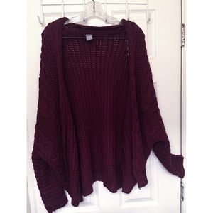 Charlotte Russe Maroon Cardigan